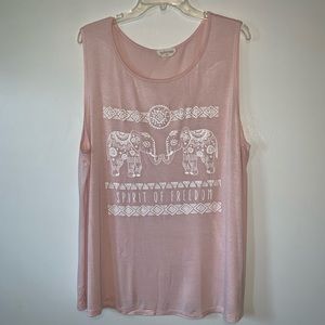 Pink sleeveless top (2x)